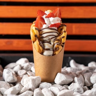 Fresa Bubble Waffle